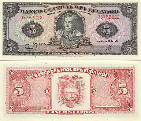 Gallery of Ecuadorian Paper Money & Currency