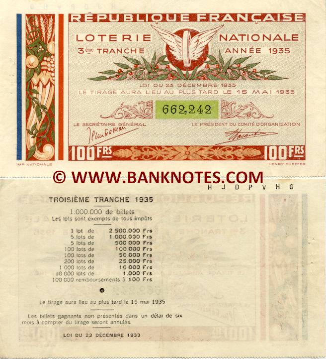 French Currency & Lottery Gallery