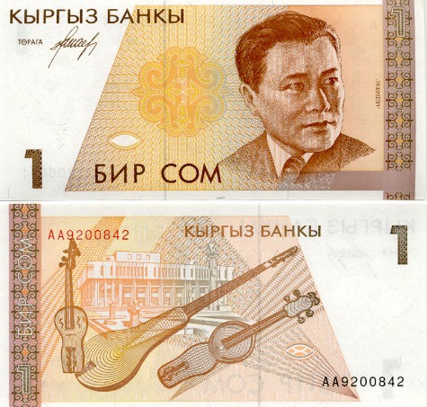 Image result for Kyrgyzstani Som banknotes