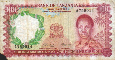 Details about   Tanzania Banknotes 100 Shillings Dated 1986 Unc