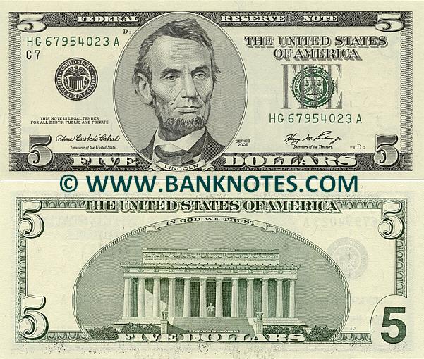 United States Federal Reserve Notes Currency Gallery