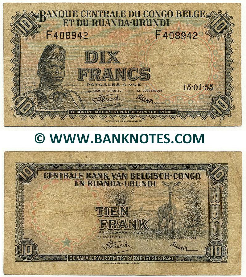 Belgian Congo Banknote Gallery