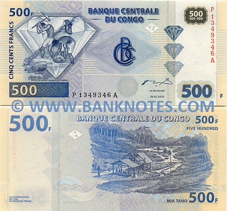Currency Banknote Gallery of the Democratic Republic of the Congo Kinshasa