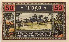 German Africa Colonial Notgeld Set of 4. Click to enlarge.