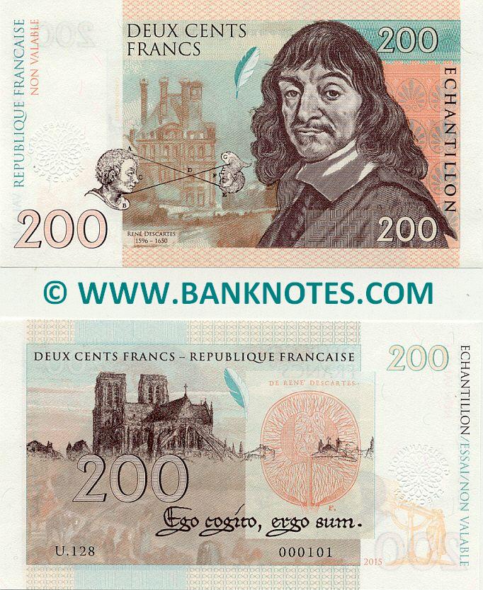 French Essay Currency Banknote Gallery