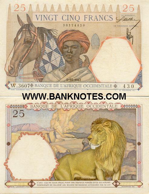 French West Africa Currency Gallery