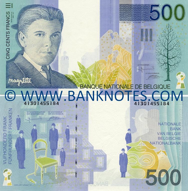 Belgium 500 Francs 1998 - Belgian Currency Bank Notes, Paper Money ...