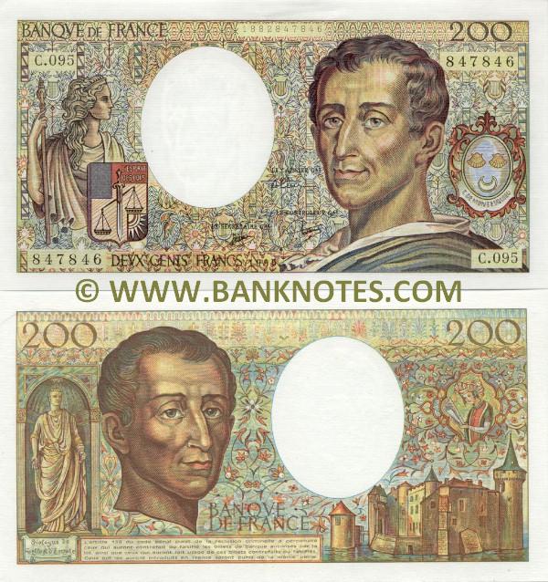 France 200 Francs 1992 French Currency Bank Notes Paper Money World Currency Banknotes Banknote Bank Notes Coins Currency Currency Collector Pictures Of Money Photos Of Bank Notes Currency Images Currencies Of