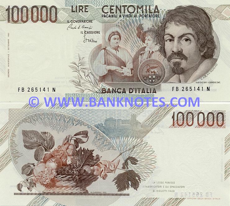 Italian Bank Note Currency Gallery