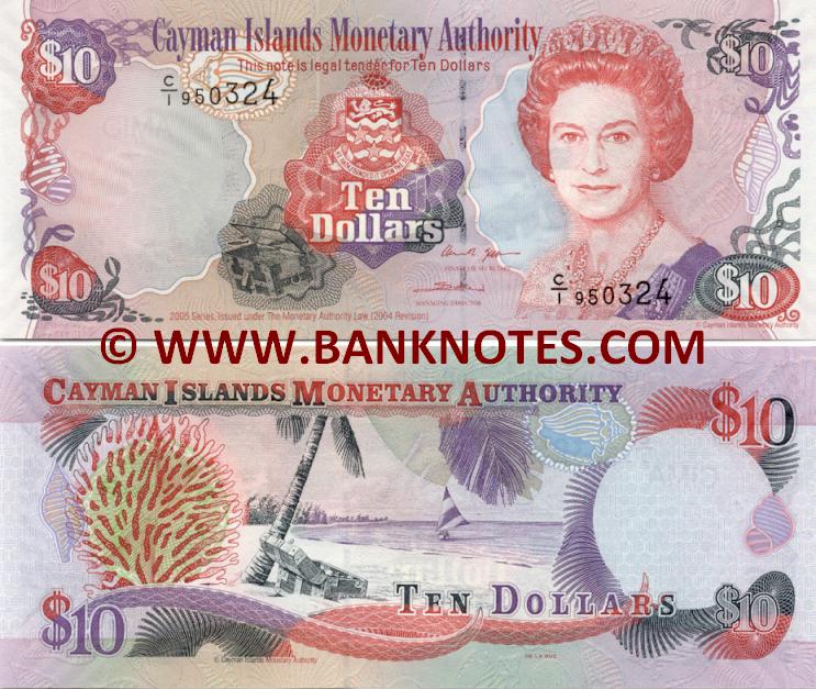 Cayman Islands 10 Dollars 2005 - Caymanian Currency Bank Notes, Paper ...