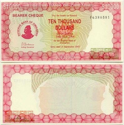 Zimbabwean Bank Note Gallery