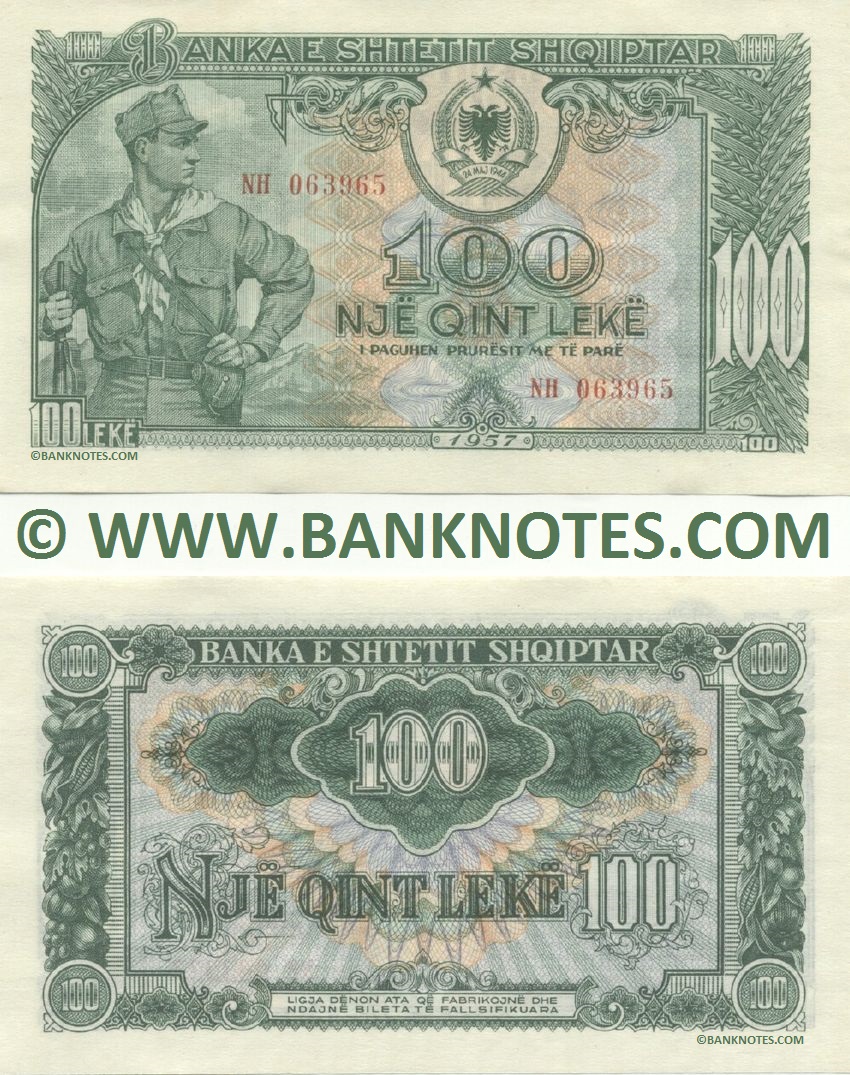 Albanian Currency Banknote Gallery
