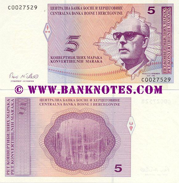 Bosnian and Herzegovinan Currency Banknote Gallery