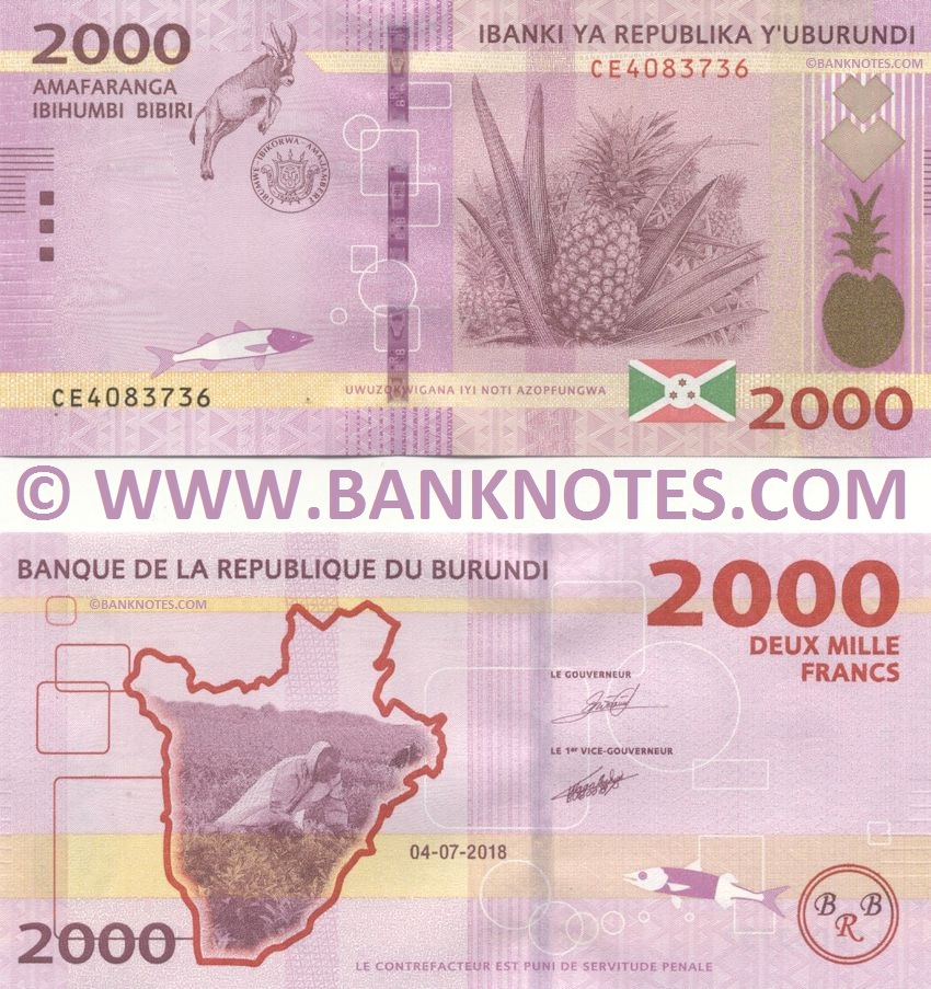 P-New 2018 Burundi 5000 Francs 2019 UNC > Improved security