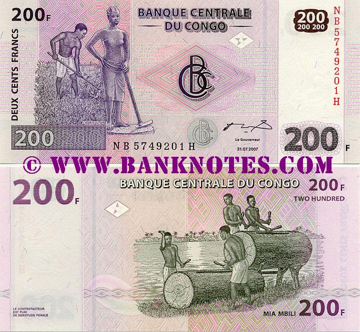 CONGO 10 Francs Banknote World Paper Money UNC Currency Pick p93 Bill Note