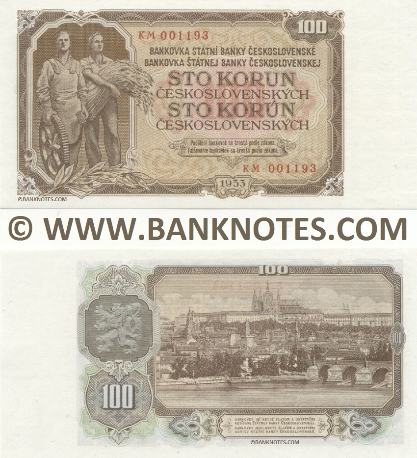 Czechoslovak Currency Banknote Gallery