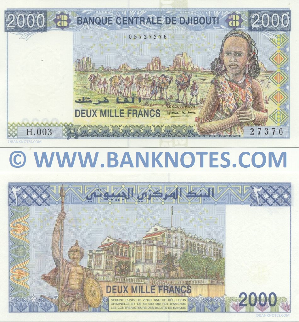 Djiboutian Currency Bank Note Gallery