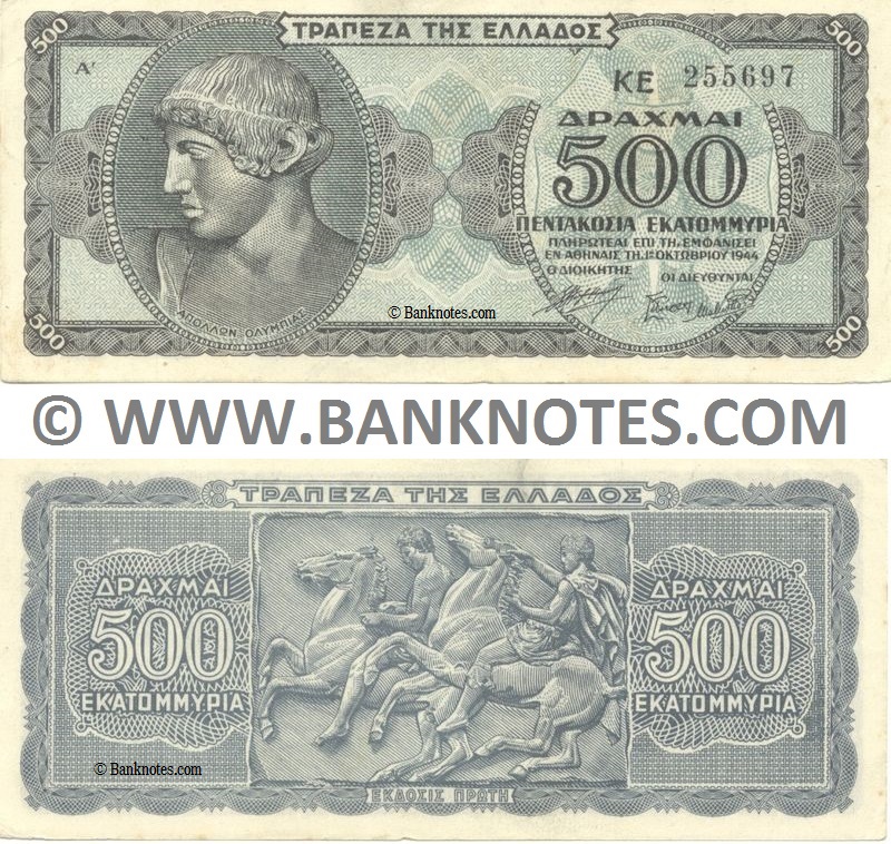 Greek Currency Banknote Gallery