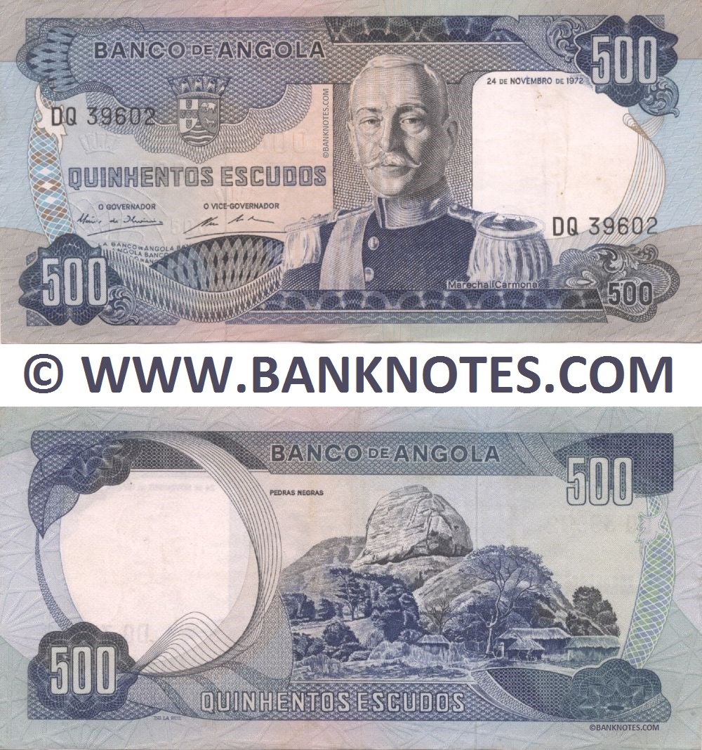Angola 500 Escudos 24.11.1972 (DQ 39602) (circulated) VF-XF