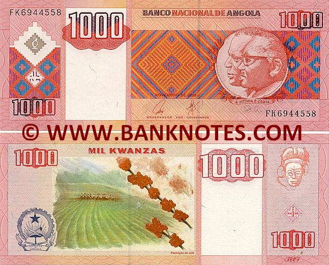 Angola 1000 Kwanzas Oct. 2003 (FK694455x) UNC