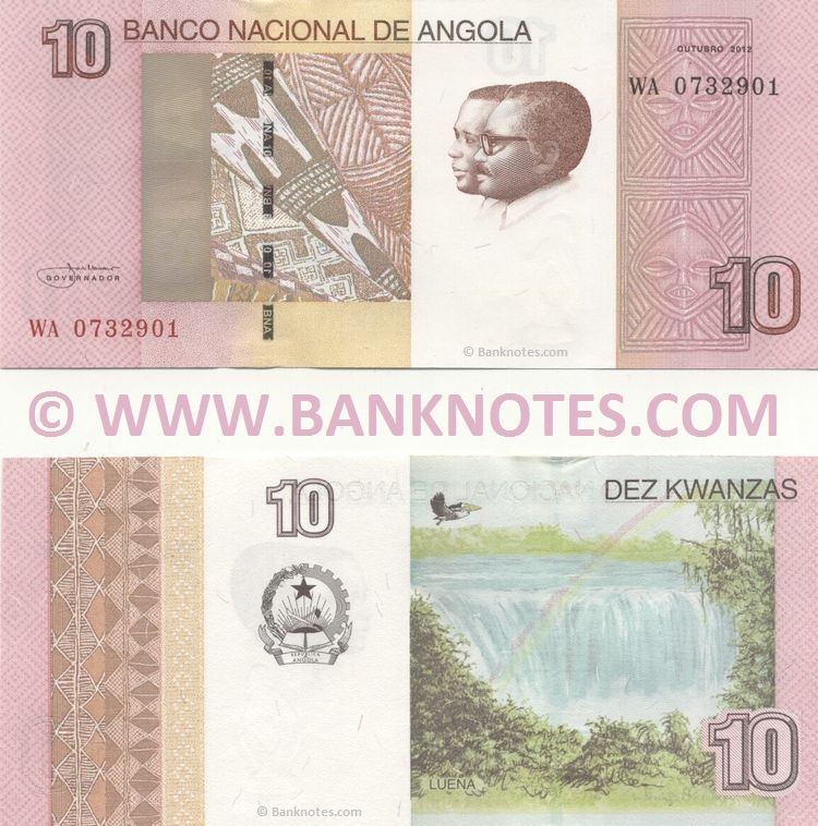 Angola 10 Kwanzas Oct. 2012 (WA07329xx) UNC