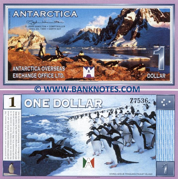 Antarctica 1 Dollar 1999 (Z74xx) UNC