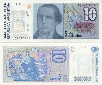 Argentina 10 Australes (1985) (14.816.4xxC) UNC