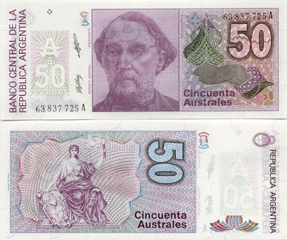 Argentina 50 Australes (1986) (63.xxx.xxxA) UNC