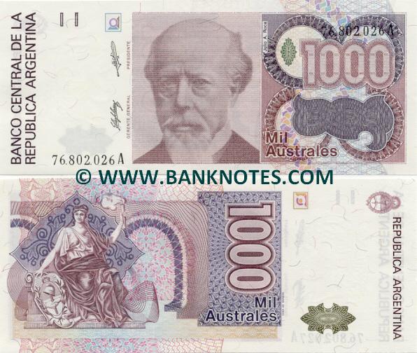 Argentina 1000 Australes (1988) (76.802.0xxA) UNC