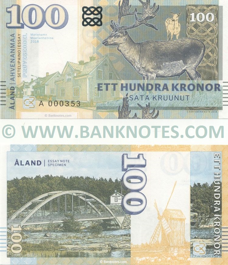 Åland 100 Kronor 2018 (A 0003xx) UNC