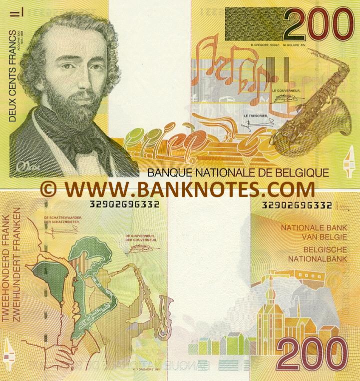 Belgium 200 Francs (1995) (33301738181) (circulated) F-VF