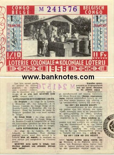 Belgian Congo 11 Francs 1958 (M241576) VF-XF