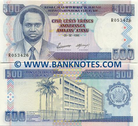 Burundi 500 Francs 1995 (R0534xx) UNC