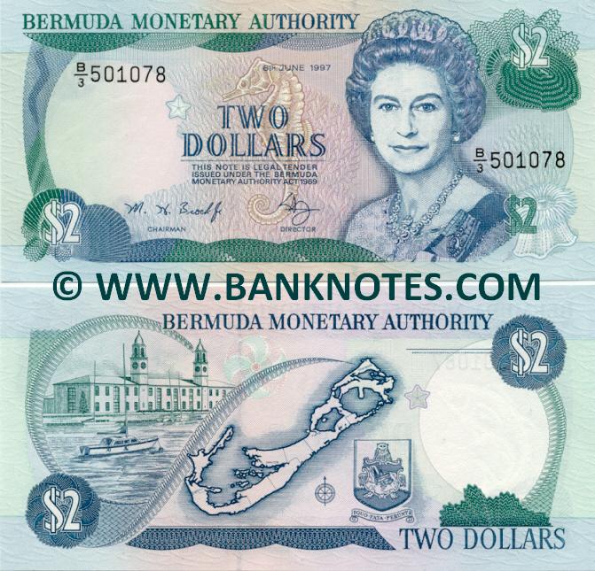 Bermuda 2 Dollars 6.6.1997 (B/3 501xxx) UNC