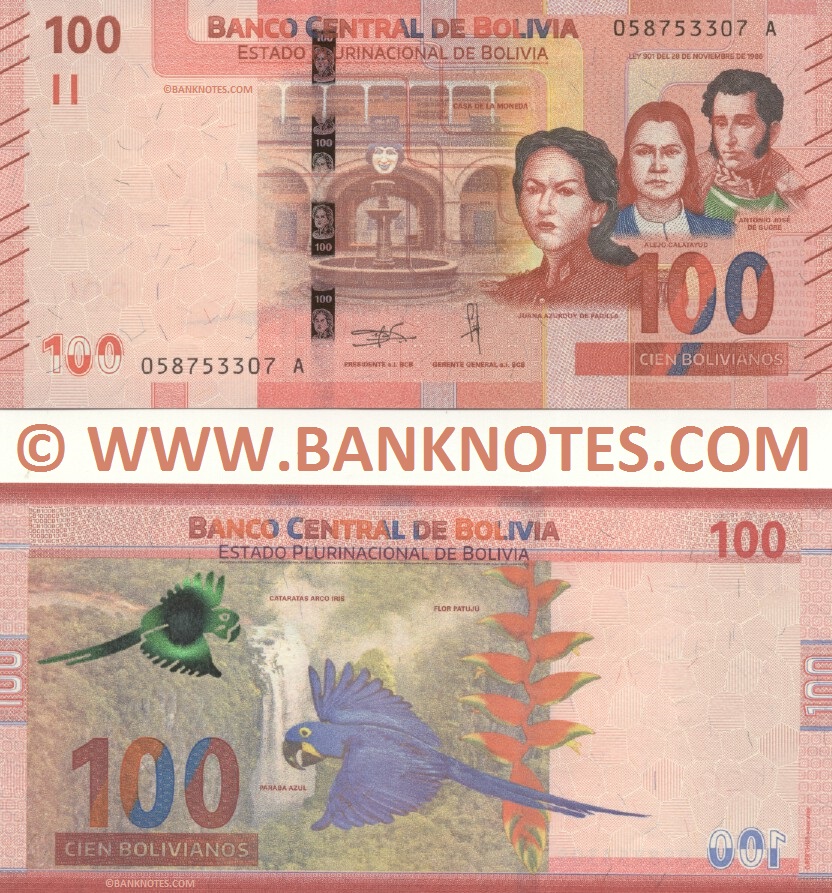 Bolivia 100 Bolivianos 2018 (058753165 A) UNC