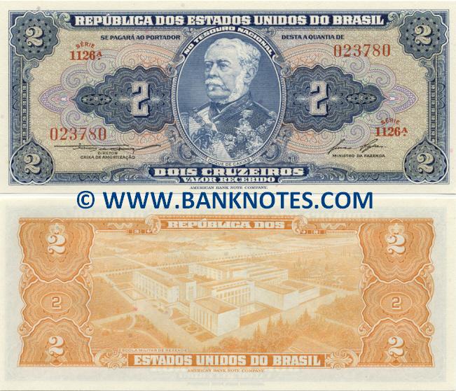 Brazil 2 Cruzeiros (1954-58) (1126A/023xxx) UNC