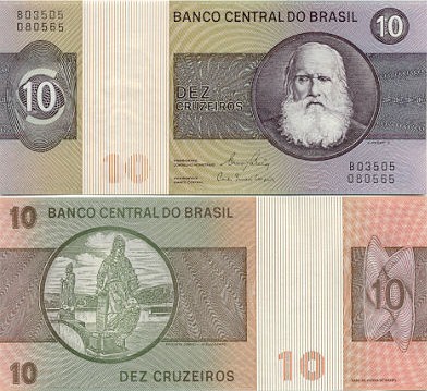 Brazil 10 Cruzeiros (1980) (B04518/0050xx) UNC