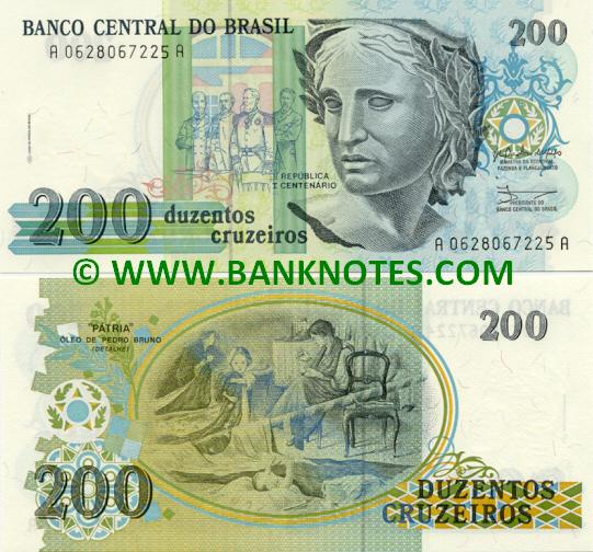 Brazil 200 Cruzeiros (1990) (A06280672xxA) UNC