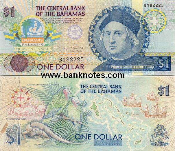 Bahamas 1 Dollar (1992) (B1822xx) UNC