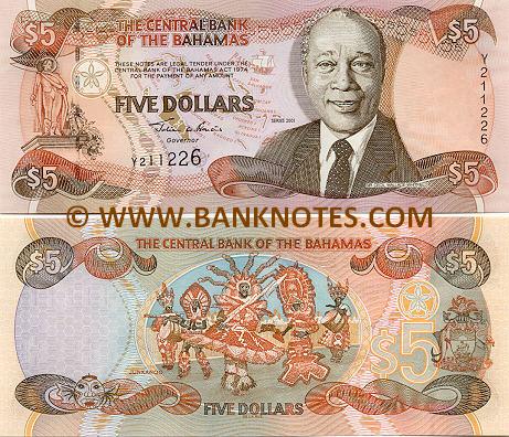 Bahamas 5 Dollars 2001 (Y2112xx) UNC