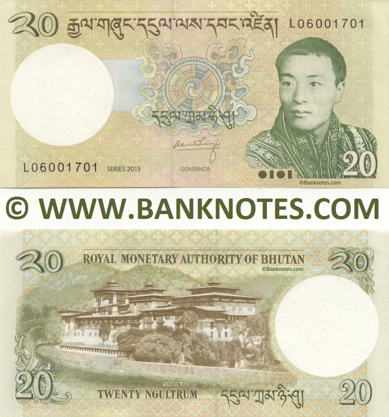 Bhutan 20 Ngultrum 2013 (L060017xx) UNC