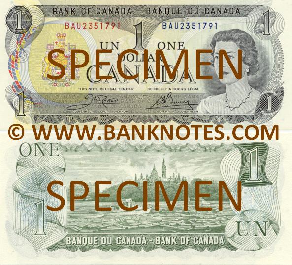 Canada 1 Dollar 1973 (serial # vary) AU