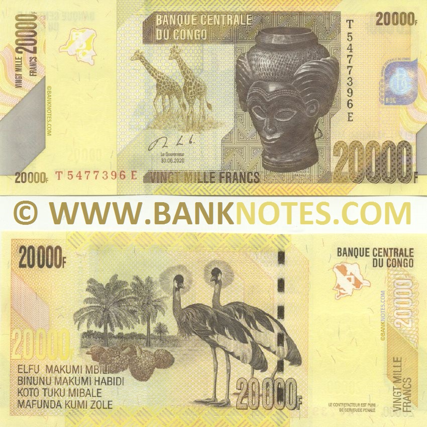 Congo Democratic Republic 20000 Francs 30.6.2020 (T5477352E) UNC