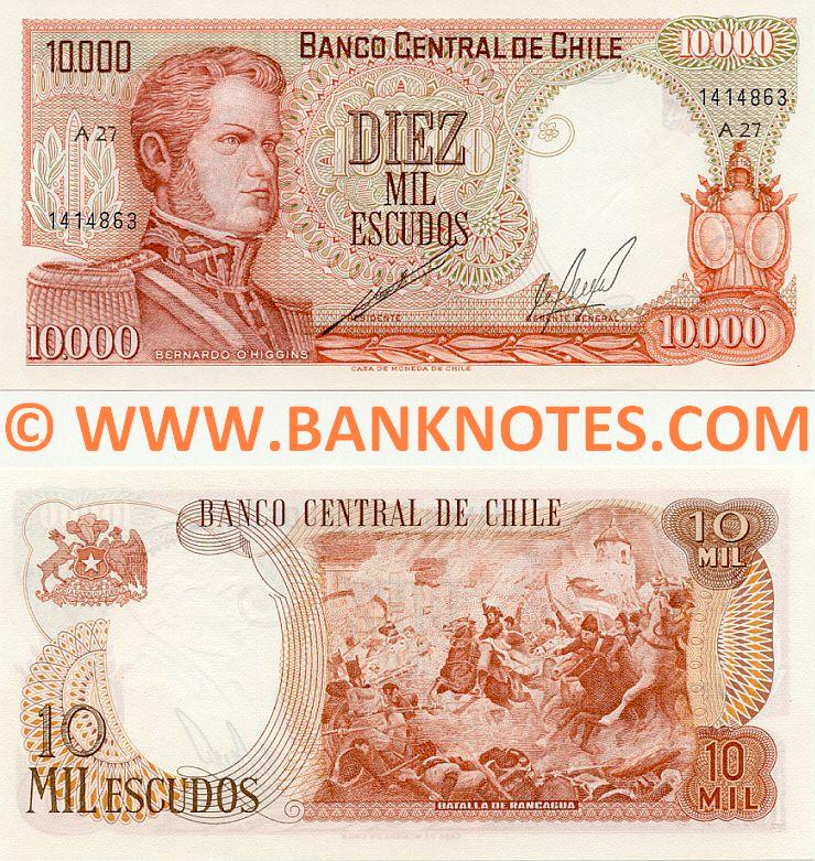 Chile 10000 Escudos (1967-) (A27/14148xx) UNC