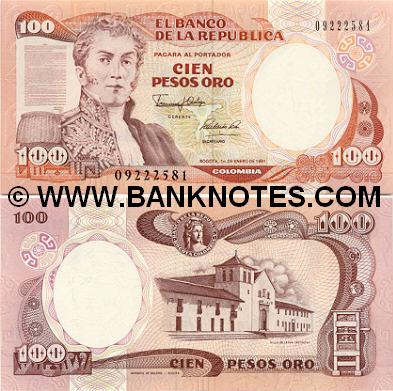 Colombia 100 Pesos 1985 (975157xx) UNC