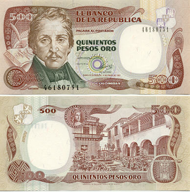 Colombia 500 Pesos Oro 1993 (461806xx) UNC
