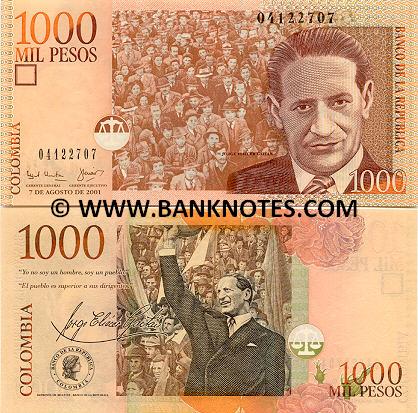 Colombia 1000 Pesos 2005 (952895xx) UNC