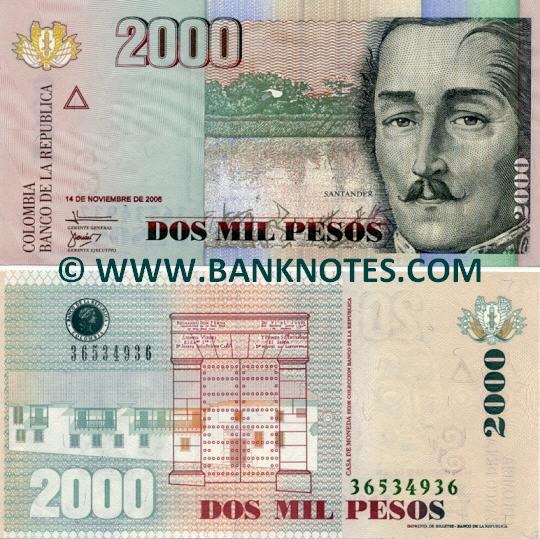 Colombia 2000 Pesos 14.11.2006