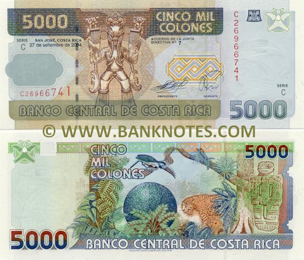 Costa Rica 5000 Colones 2004 (C269667xx) UNC
