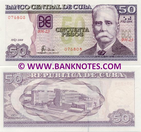 Cuba 50 Pesos 2008 (BH-23/0768xx) UNC